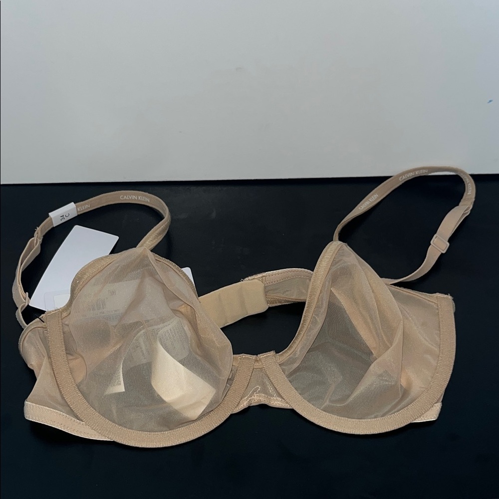 Calvin Klein Beige Sheer Bra